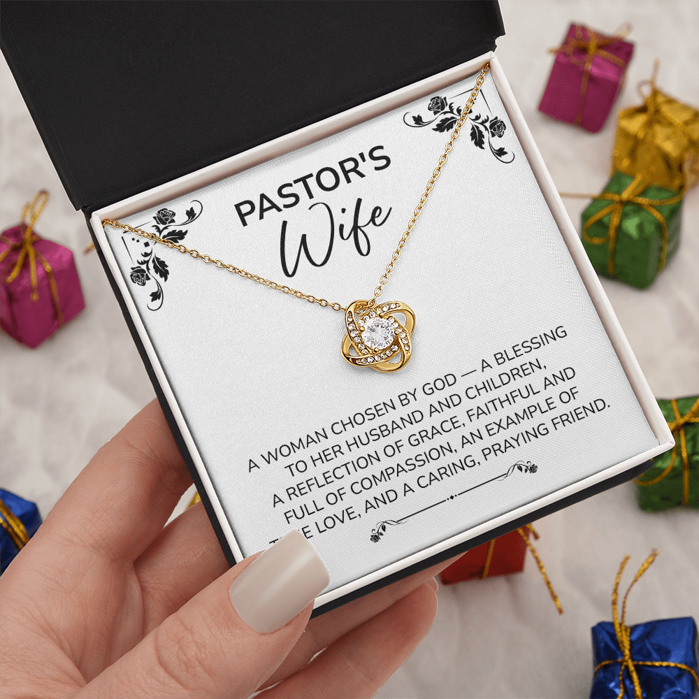 Pastor's Wife Necklace – Love Knot Jewelry Gift from Husband or Church