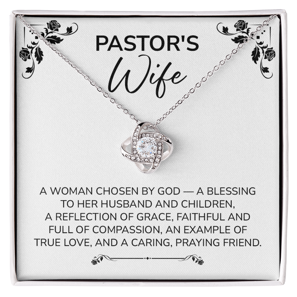 Pastor's Wife Necklace – Love Knot Jewelry Gift from Husband or Church