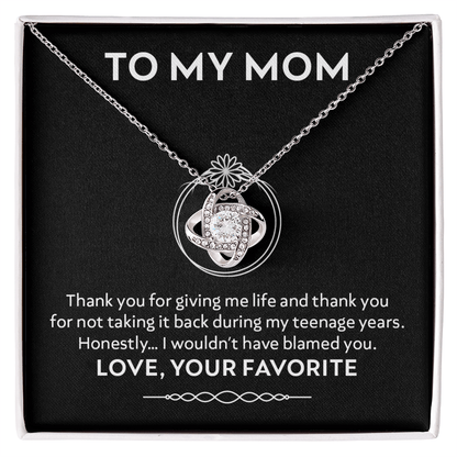 Funny Gift for Mom Necklace – Thanks for Not Taking Me Back