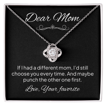Dear Mom Necklace – Funny Gift for Mom From Son or Daughter