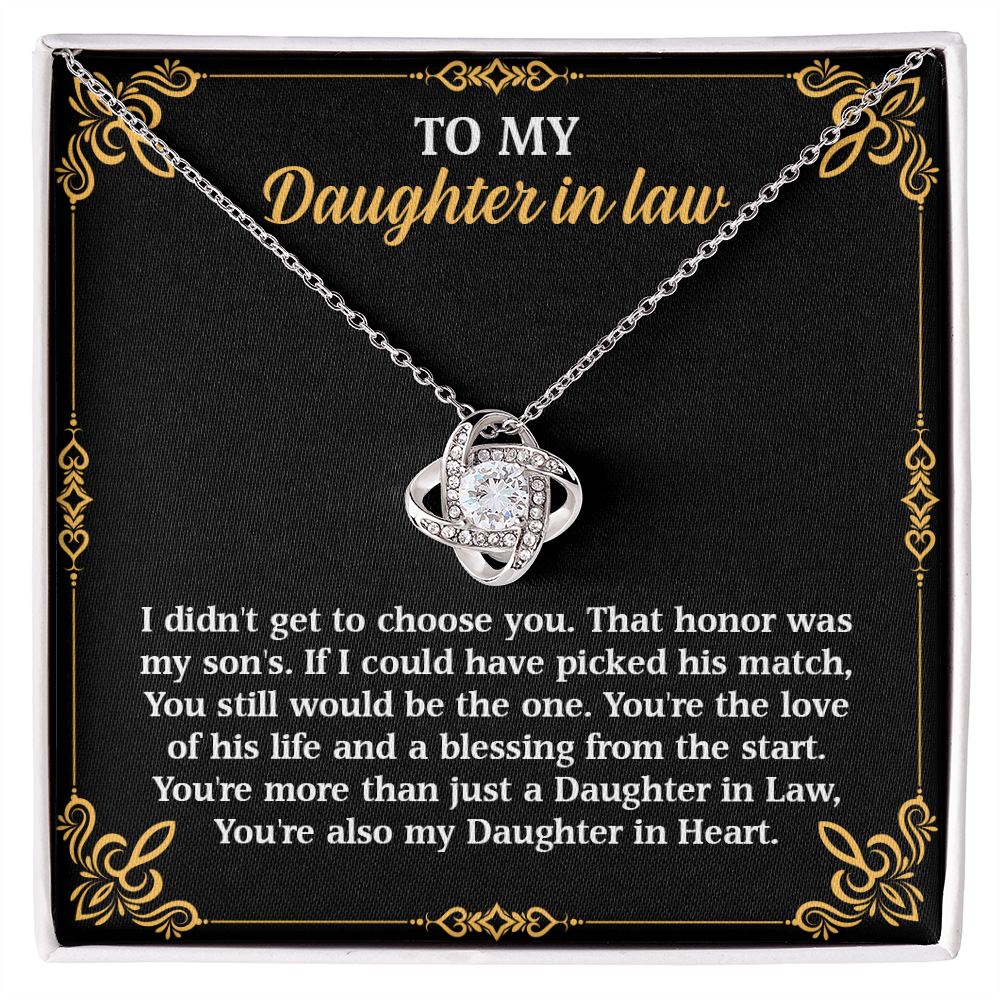 To My Daughter-in-Law – My Daughter in Heart | Love Knot Necklace
