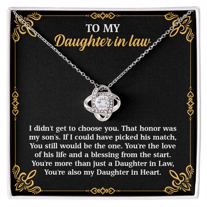 To My Daughter-in-Law – My Daughter in Heart | Love Knot Necklace