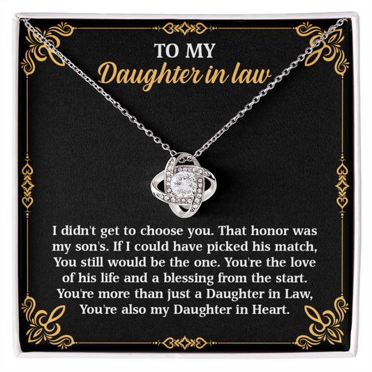 To My Daughter-in-Law – My Daughter in Heart | Love Knot Necklace