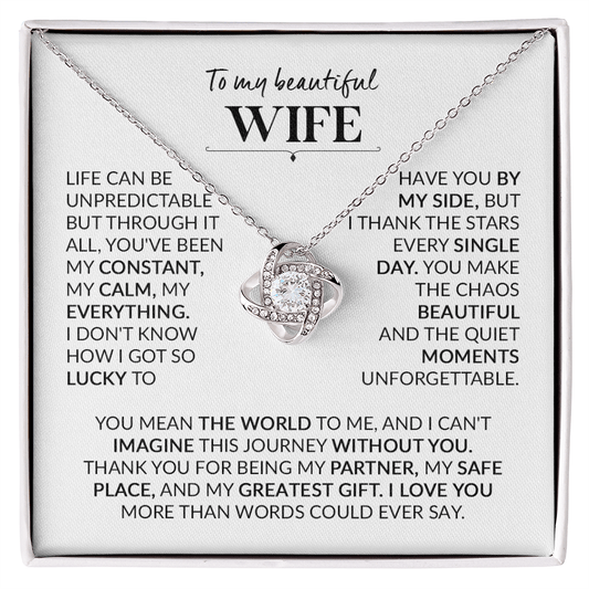 To My Wife – My Constant, My Calm, My Everything Necklace