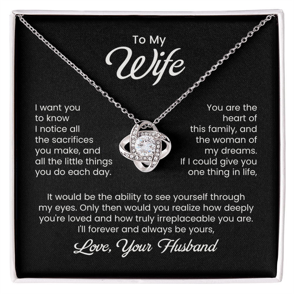 To My Wife Necklace – I Want You to Know Love Gift