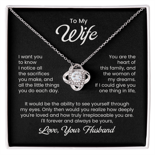 To My Wife Necklace – I Want You to Know Love Gift