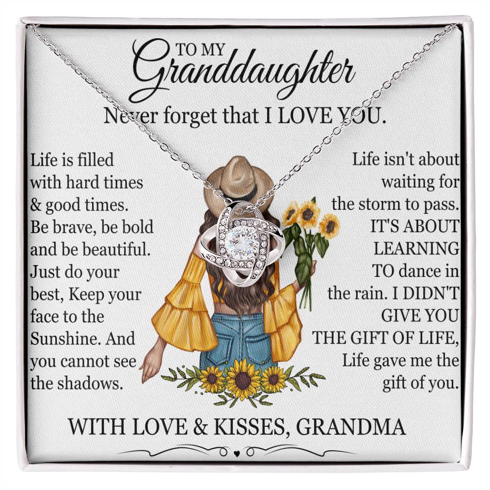 To My Granddaughter - With Love & Kisses (Necklace)