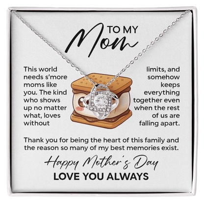 To My Mom Necklace – This World Needs S'more Moms Like You