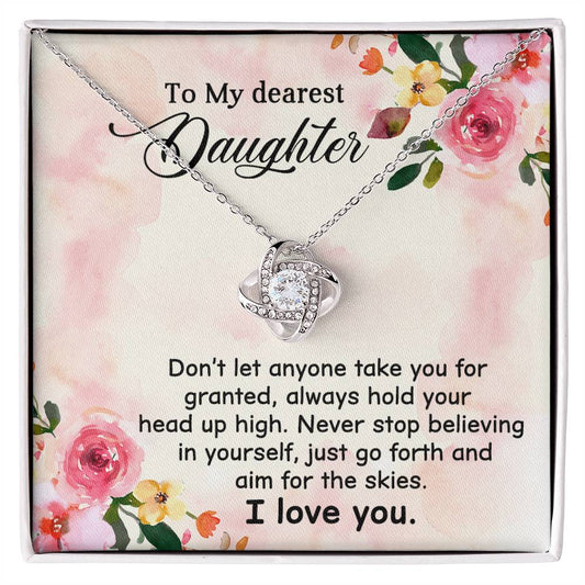 To My Dearest Daughter - Never Stop Necklace