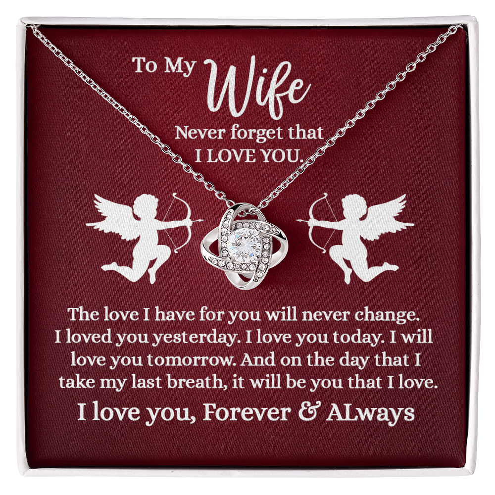 To My Wife Necklace – Forever & Always Love Gift