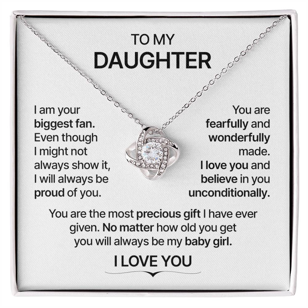 To My Daughter - I Love You Necklace