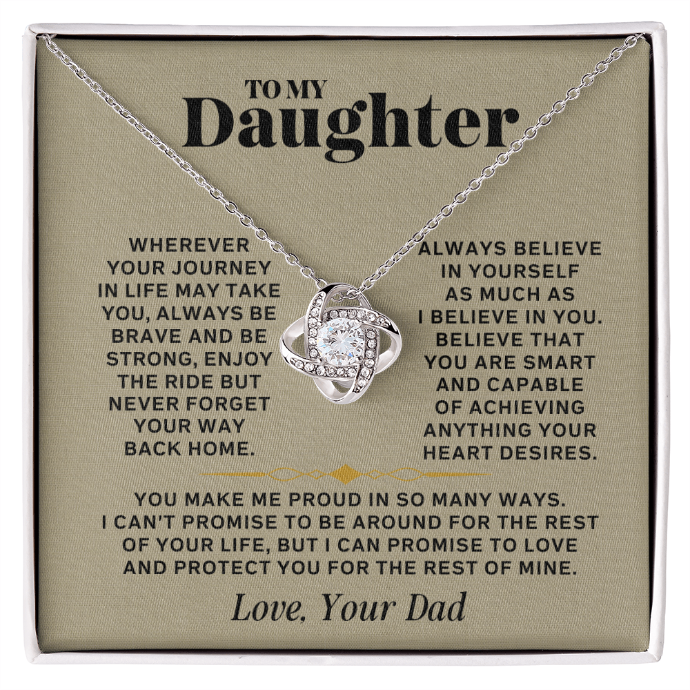 I Promise to Love You For the Rest of My Life | Daughter Necklace From Dad