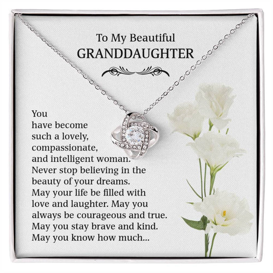 To My Beautiful Granddaughter - Never Stop Believing (Necklace)