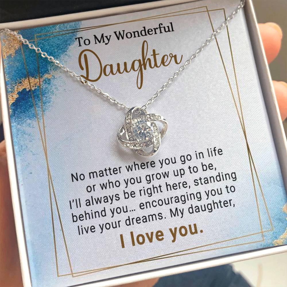 To My Wonderful Daughter - Standing Behind You Necklace