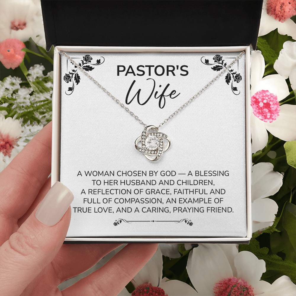 Pastor's Wife Necklace – Love Knot Jewelry Gift from Husband or Church