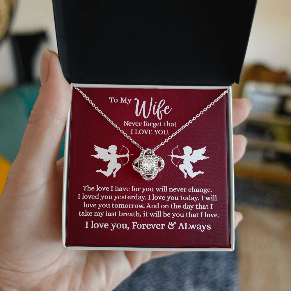 To My Wife Necklace – Forever & Always Love Gift