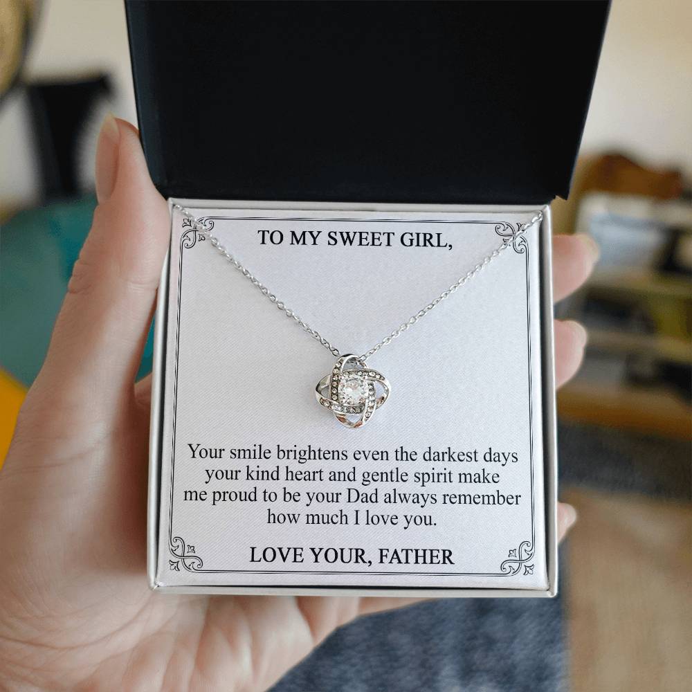 To My Sweet Girl - Your Smile Brightens Even The Darkest Days (Necklace)