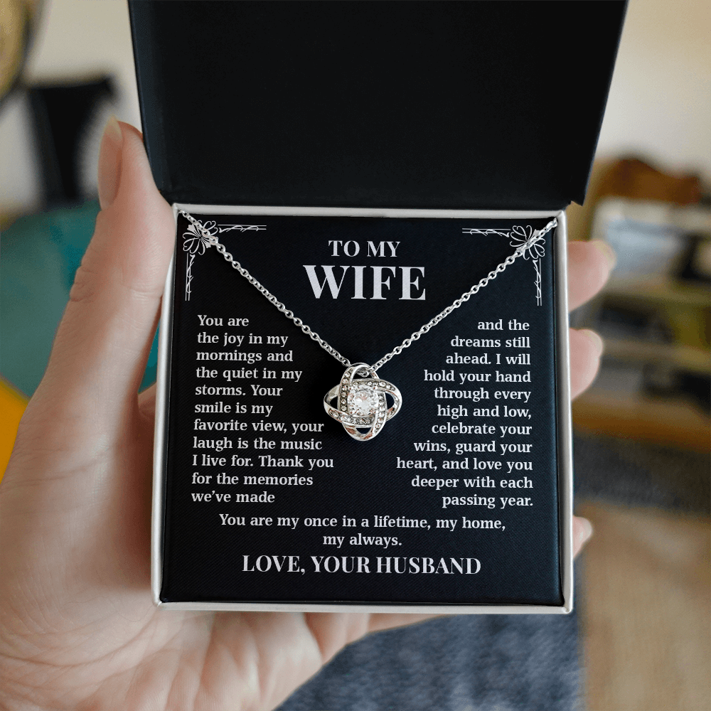 To My Wife – My Home, My Always | Love Knot Necklace