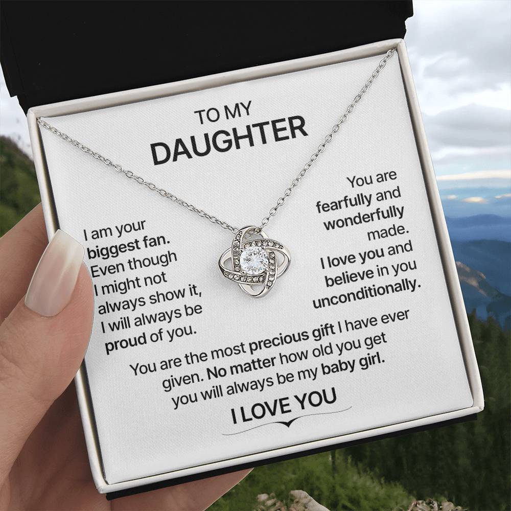 To My Daughter - I Love You Necklace