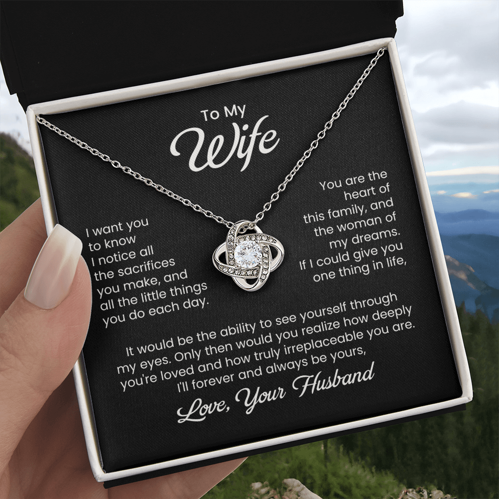 To My Wife Necklace – I Want You to Know Love Gift