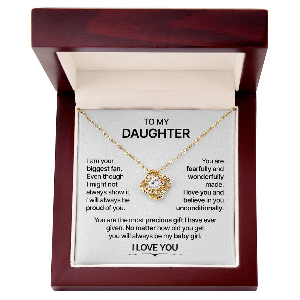 To My Daughter - I Love You Necklace