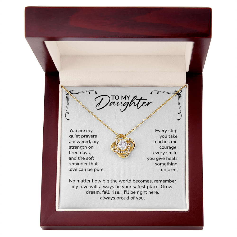 To My Daughter – My Love Will Always Be Your Safest Place Necklace