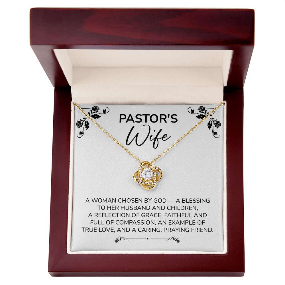 Pastor's Wife Necklace – Love Knot Jewelry Gift from Husband or Church