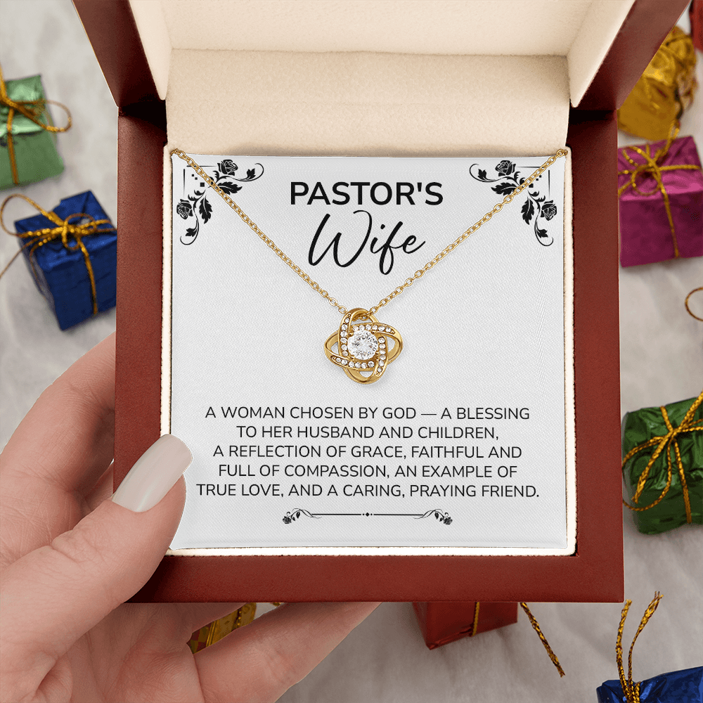 Pastor's Wife Necklace – Love Knot Jewelry Gift from Husband or Church