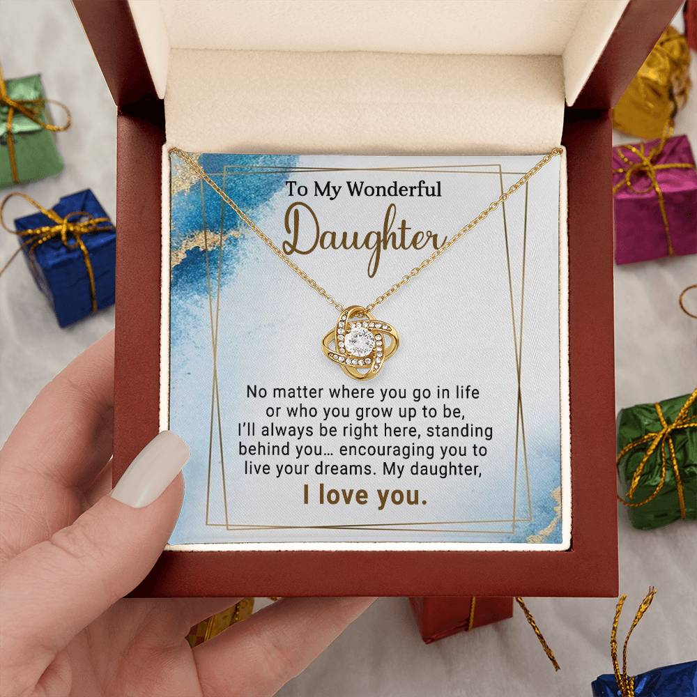 To My Wonderful Daughter - Standing Behind You Necklace