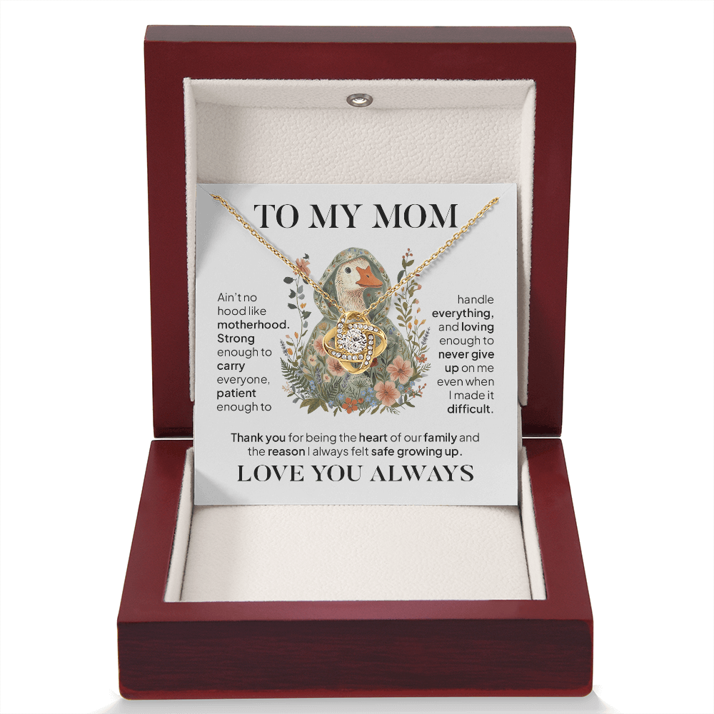 To My Mom Necklace – Ain't No Hood Like Motherhood Gift