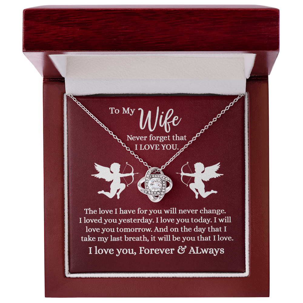 To My Wife Necklace – Forever & Always Love Gift