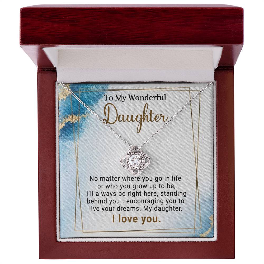 To My Wonderful Daughter - Standing Behind You Necklace