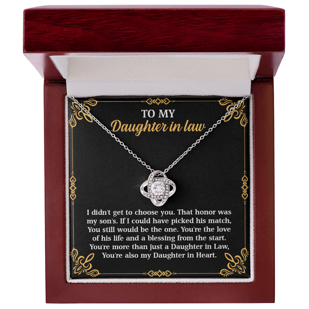 To My Daughter-in-Law – My Daughter in Heart | Love Knot Necklace