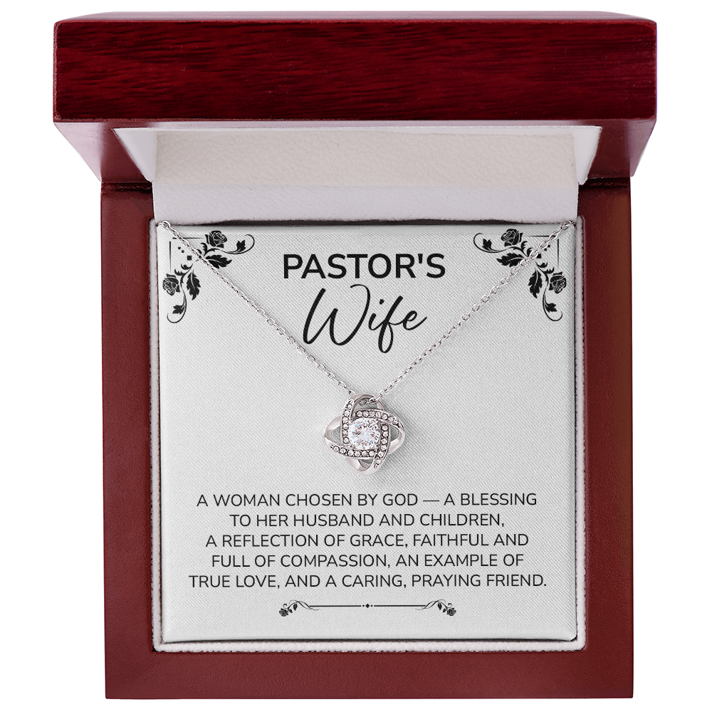 Pastor's Wife Necklace – Love Knot Jewelry Gift from Husband or Church