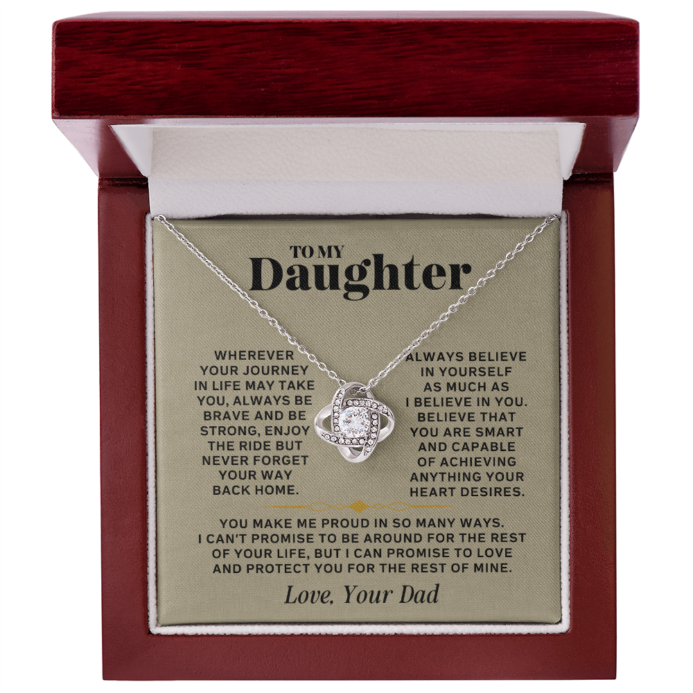 I Promise to Love You For the Rest of My Life | Daughter Necklace From Dad