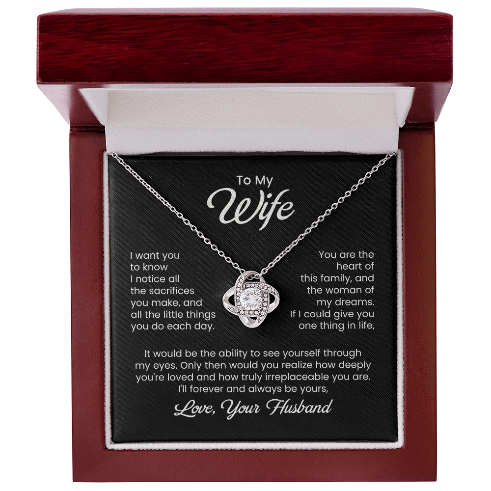 To My Wife Necklace – I Want You to Know Love Gift