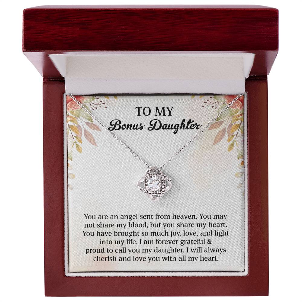 To My Bonus Daughter – You Are an Angel Necklace