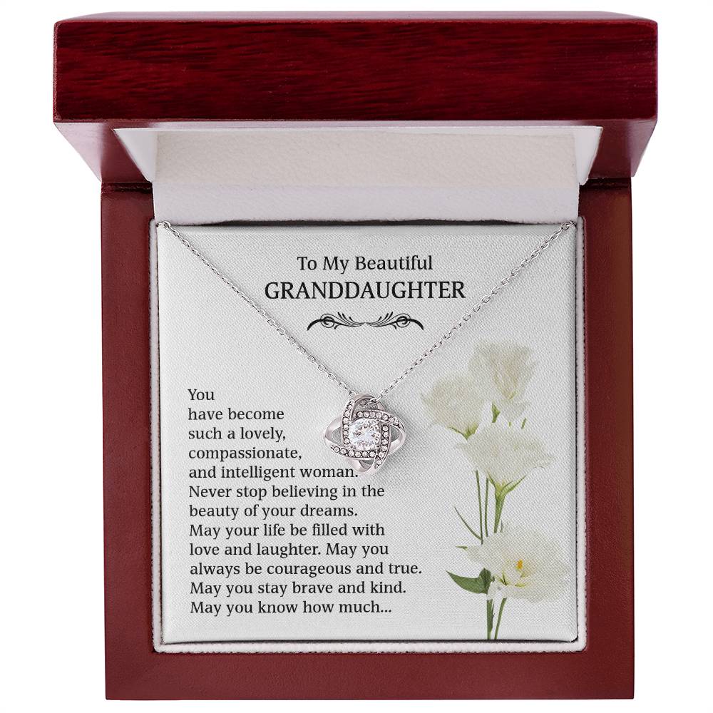 To My Beautiful Granddaughter - Never Stop Believing (Necklace)