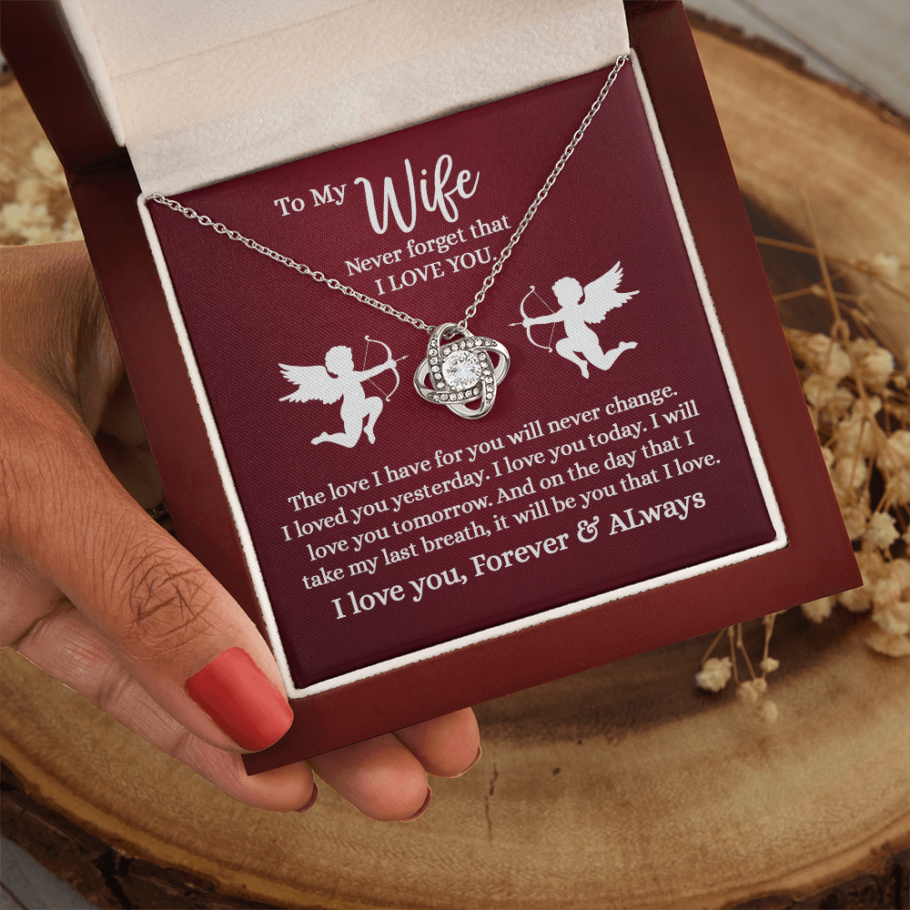 To My Wife Necklace – Forever & Always Love Gift
