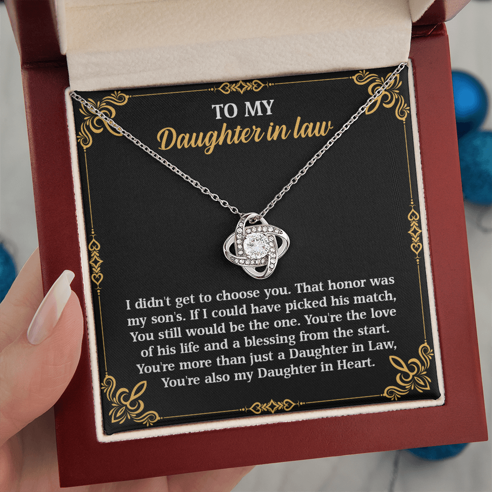 To My Daughter-in-Law – My Daughter in Heart | Love Knot Necklace