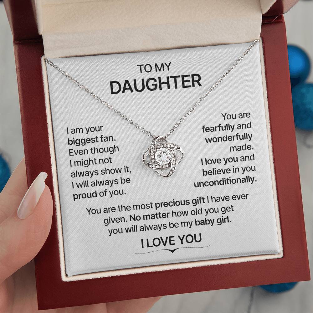 To My Daughter - I Love You Necklace