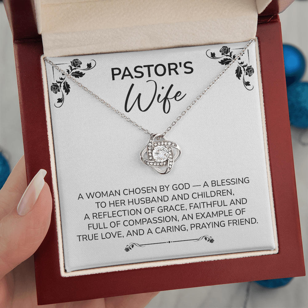 Pastor's Wife Necklace – Love Knot Jewelry Gift from Husband or Church