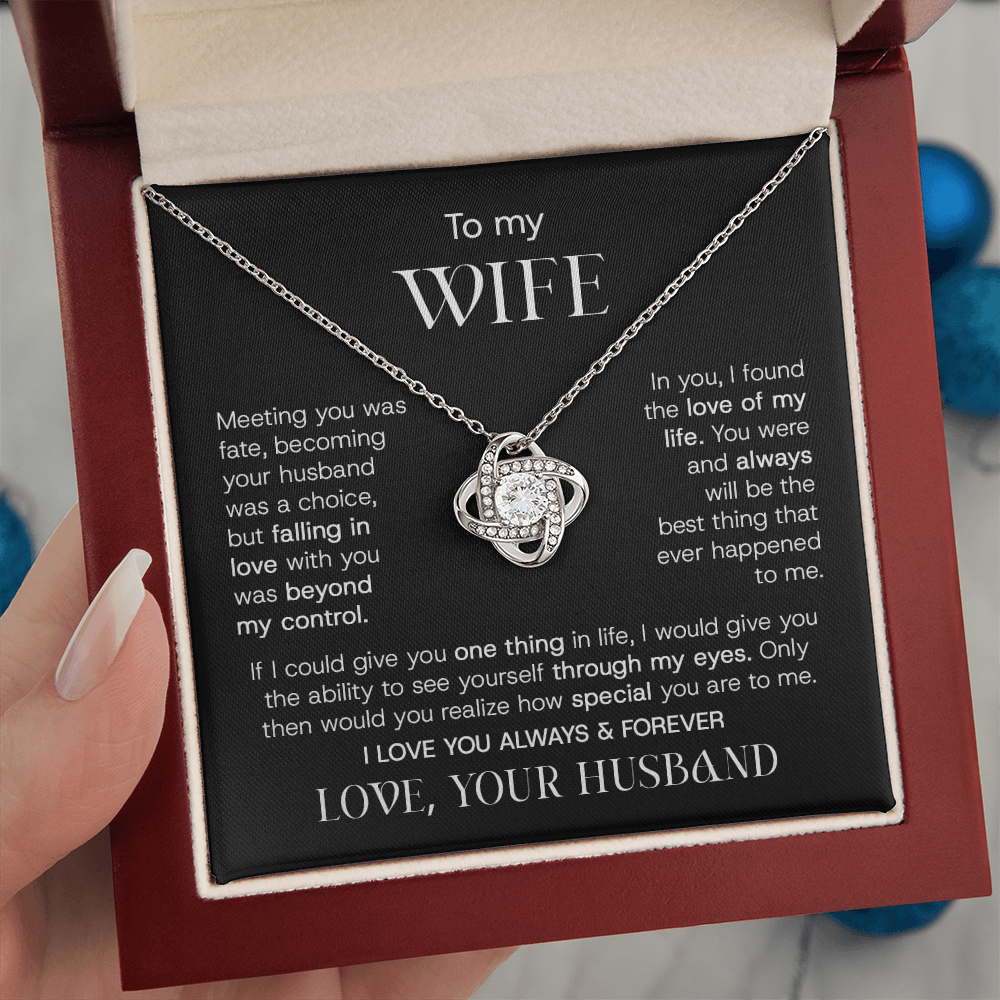 To My Wife – Beyond My Control | Love Knot Necklace