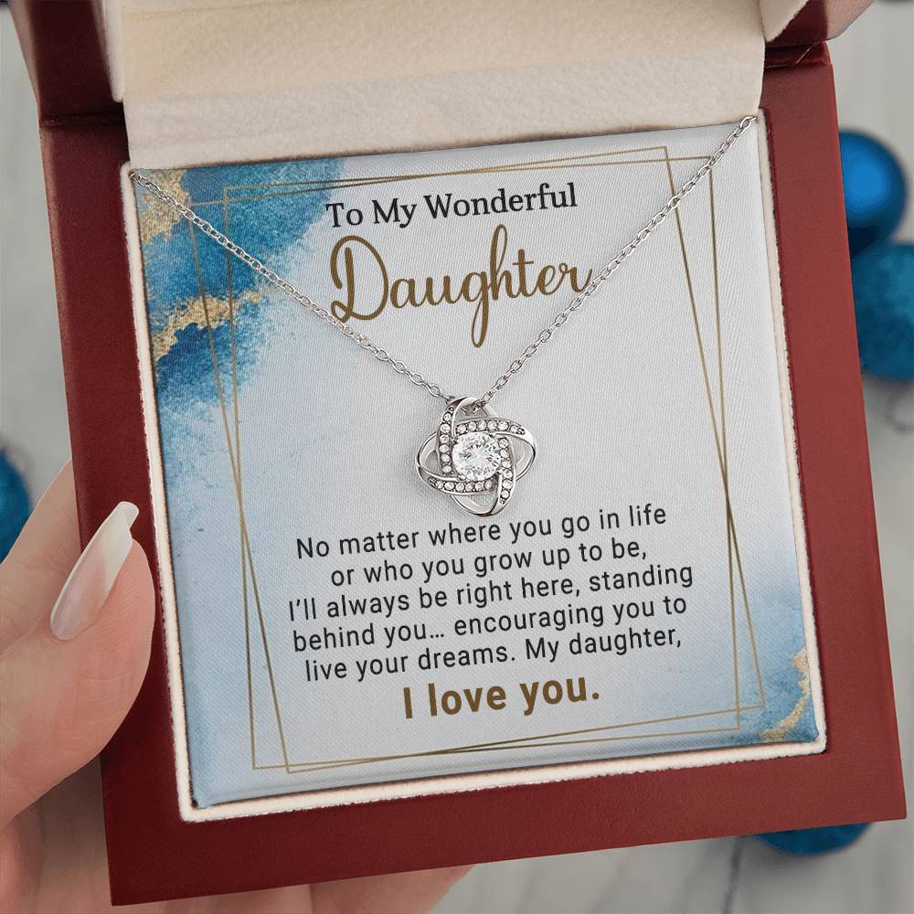 To My Wonderful Daughter - Standing Behind You Necklace