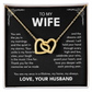 To My Wife – My Home, My Always | Interlocking Hearts Necklace