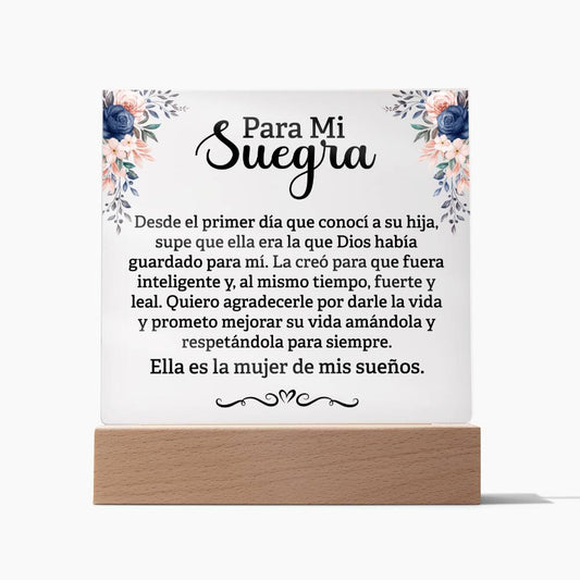 Para Mi Suegra - Desde El Primer Dia (Acrílica)