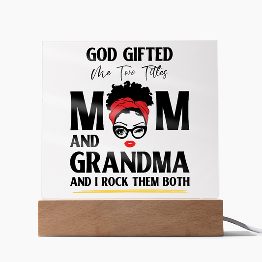 God Gifted – Empowerment Acrylic LED Plaque
