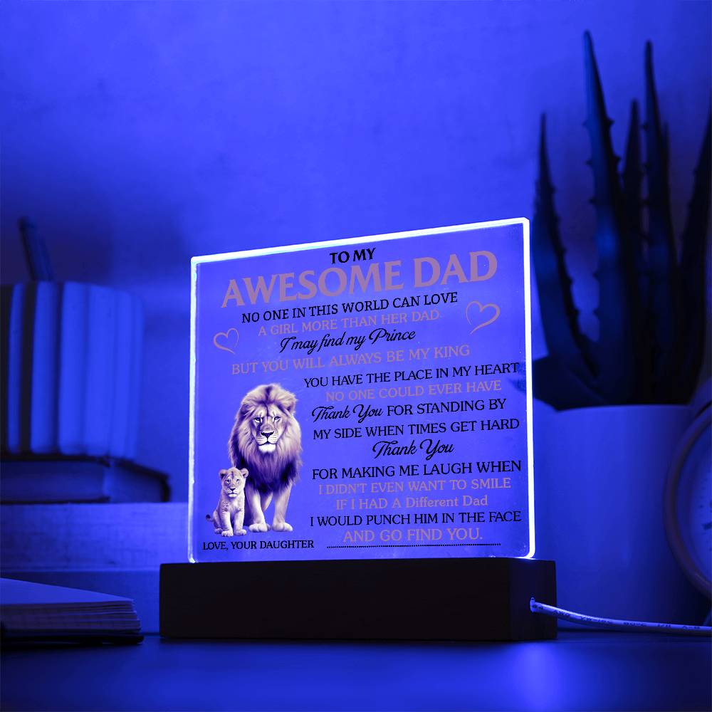 To My Awesome Dad - Thank You (Acrylic Plaque)