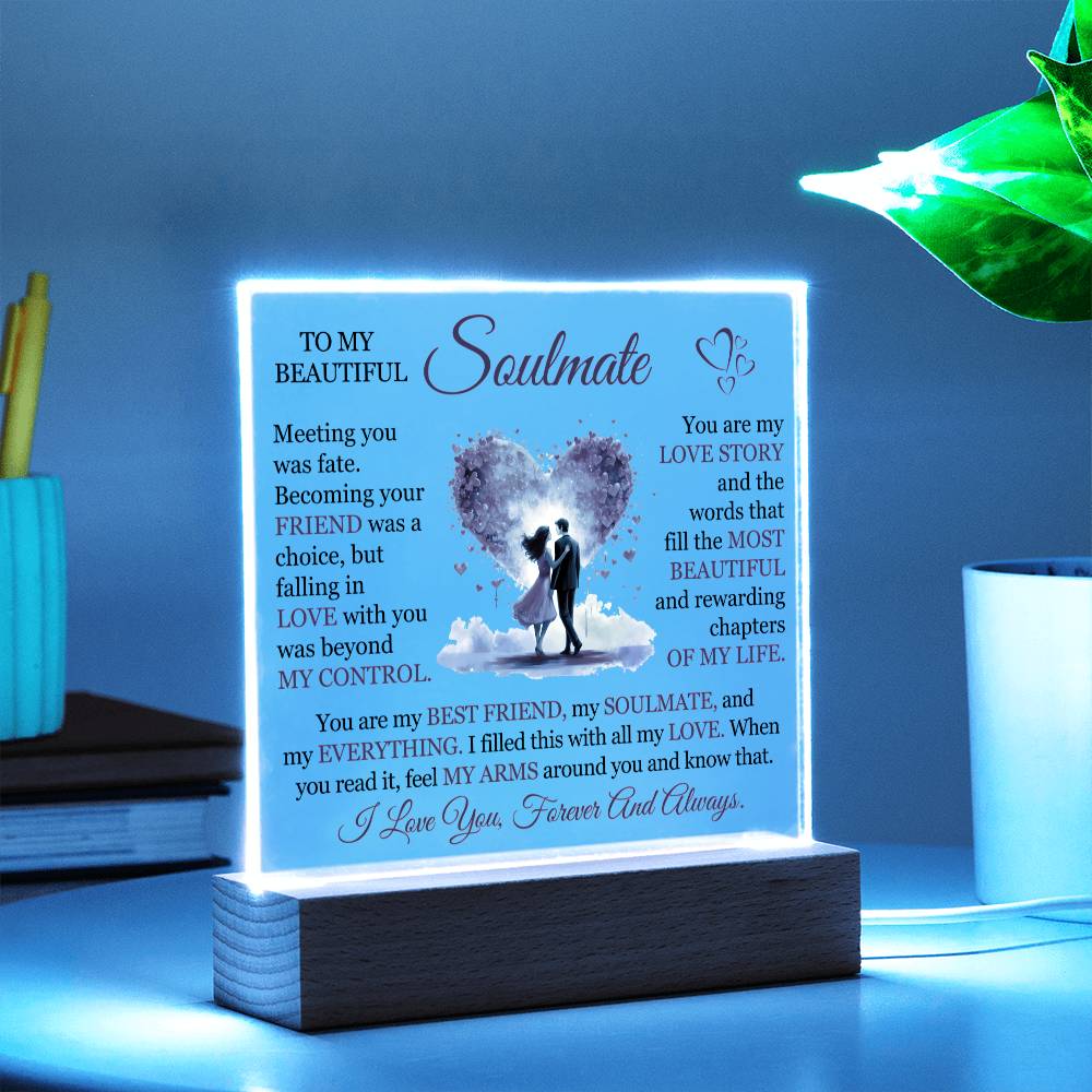 To My Beautiful Soulmate - You Are My Best Friend (Acrylic Plaque)