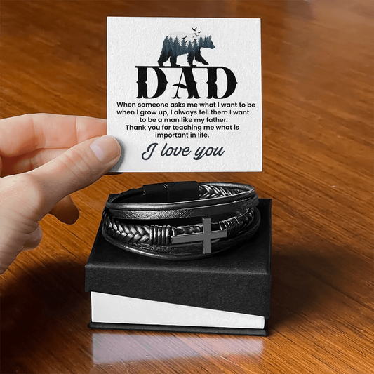 To My Dad - Like My Father (Cross Bracelet)